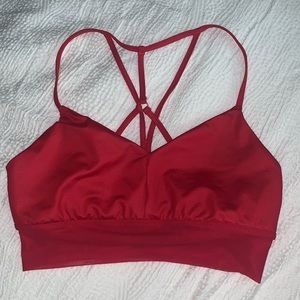 All yoga bralette with mesh detail